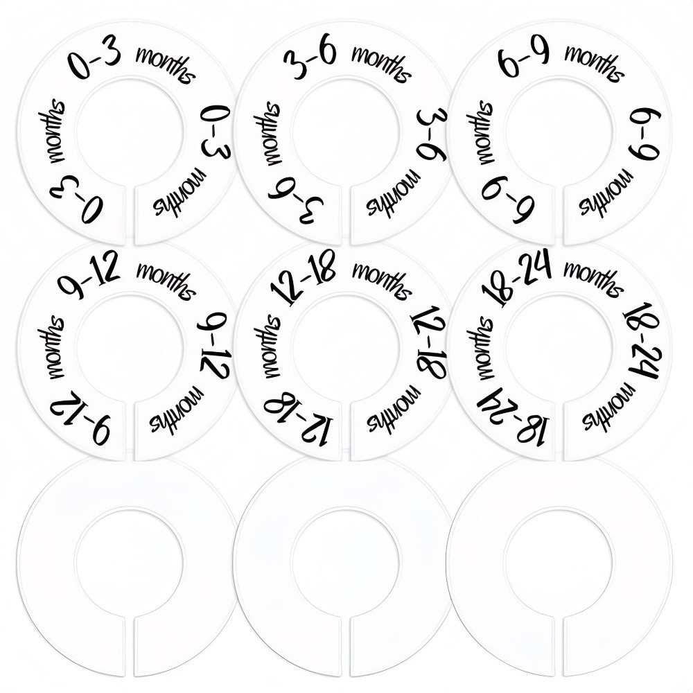Baby Clothing Hanger Dividers - 68/9Pcs Organizing Hangers Baby Clothing Size