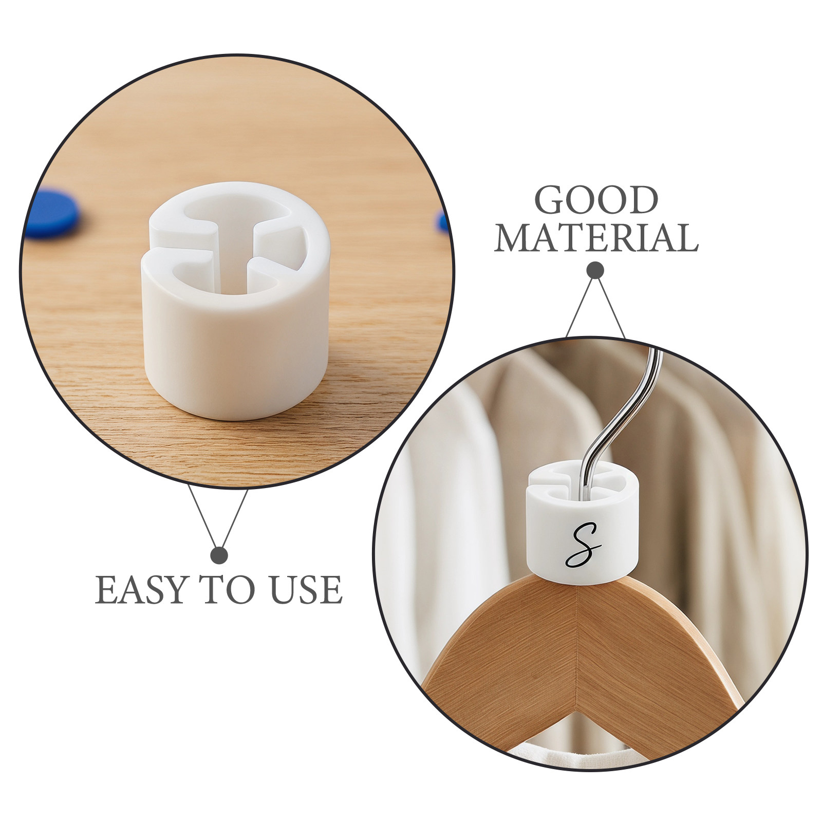 100Pcs Round Plastic Clothes H - огляд і ціна Baby Clothing Hanger Dividers