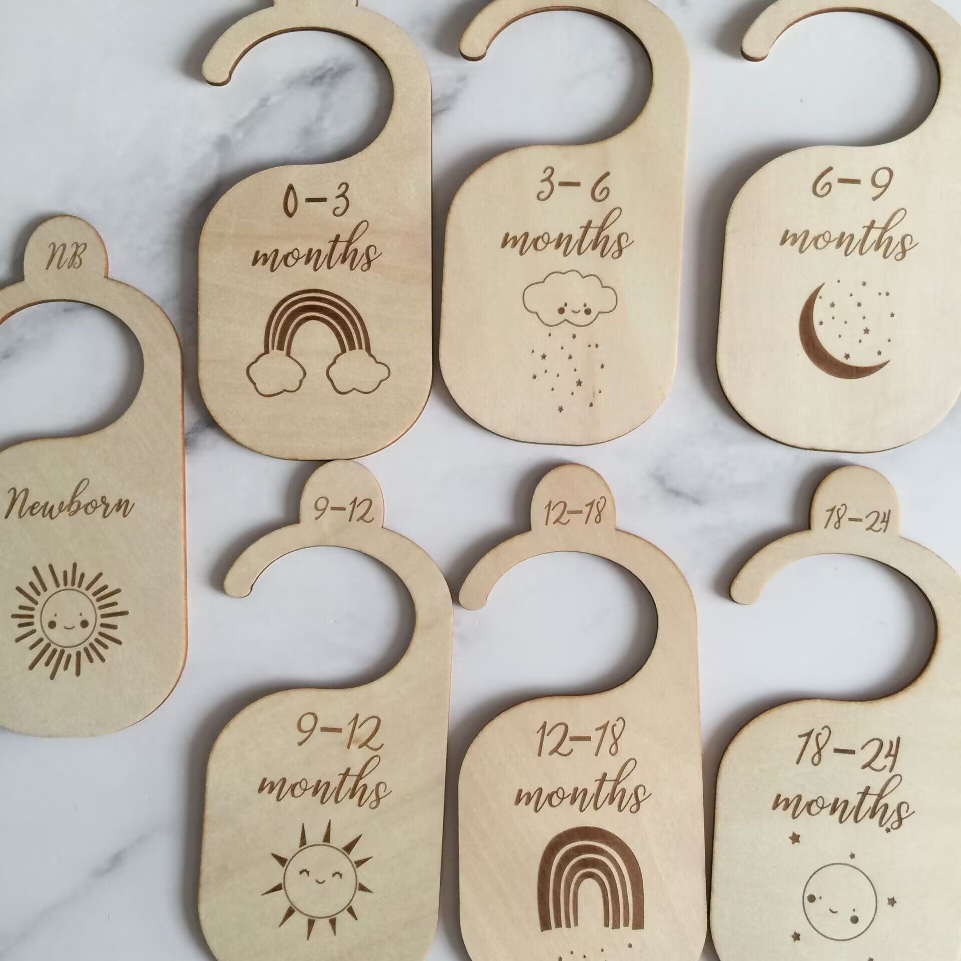 Wooden Baby Closet Size Divide - огляд і ціна Baby Clothing Hanger Dividers